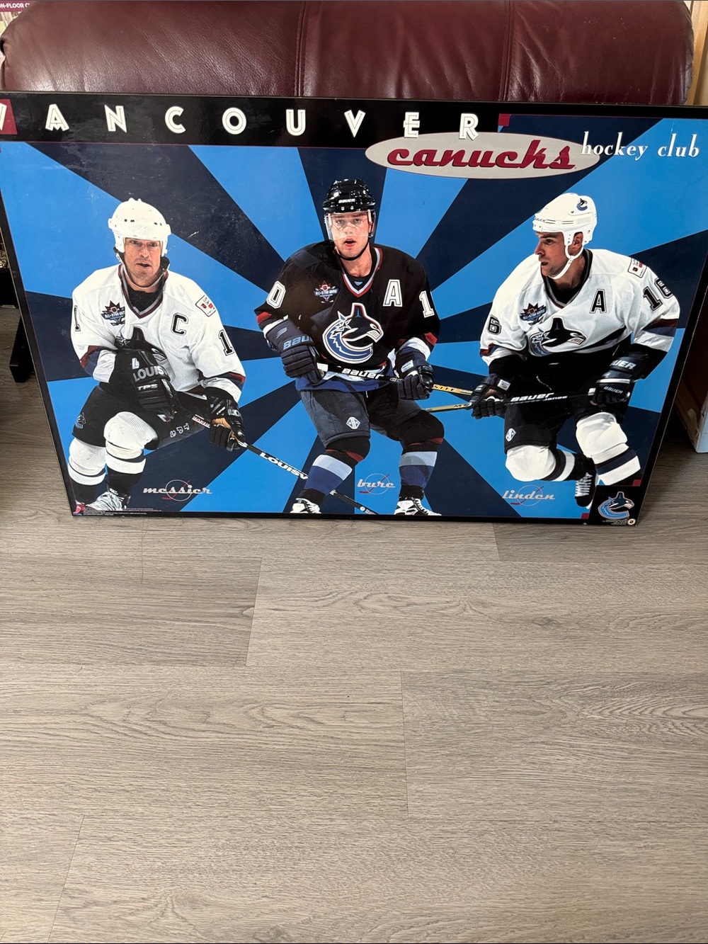 Blue Hockey Art Print - Team Graphic Poster